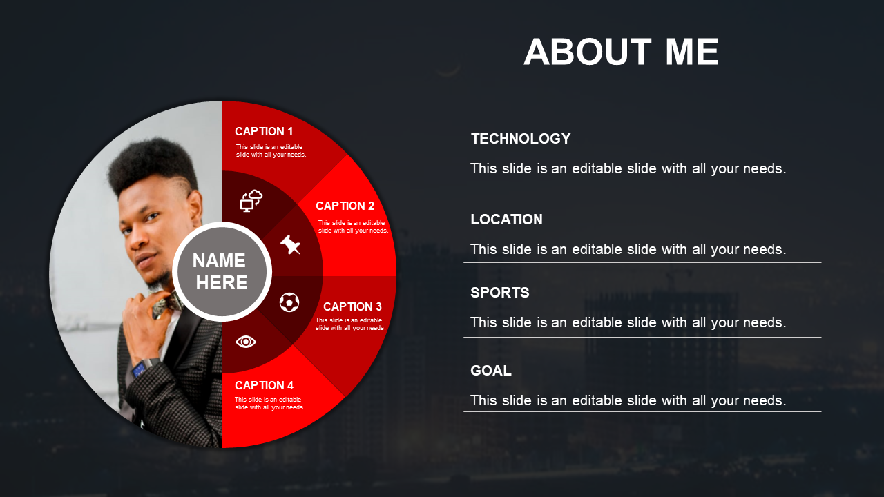 about me ppt template-red